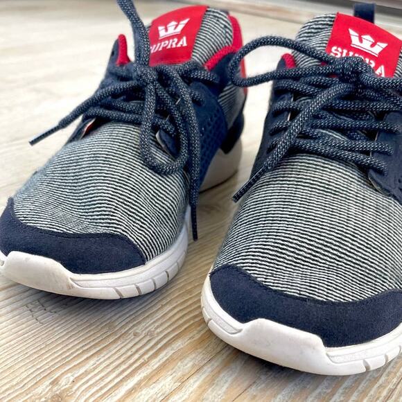 SUPRA Scissor Sneaker | Blue/Red Size 6 - Picture 5 of 9